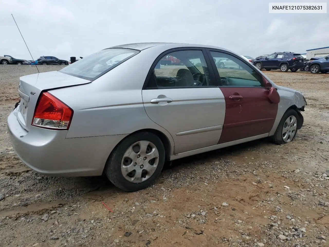 2007 Kia Spectra Ex VIN: KNAFE121075382631 Lot: 54678765