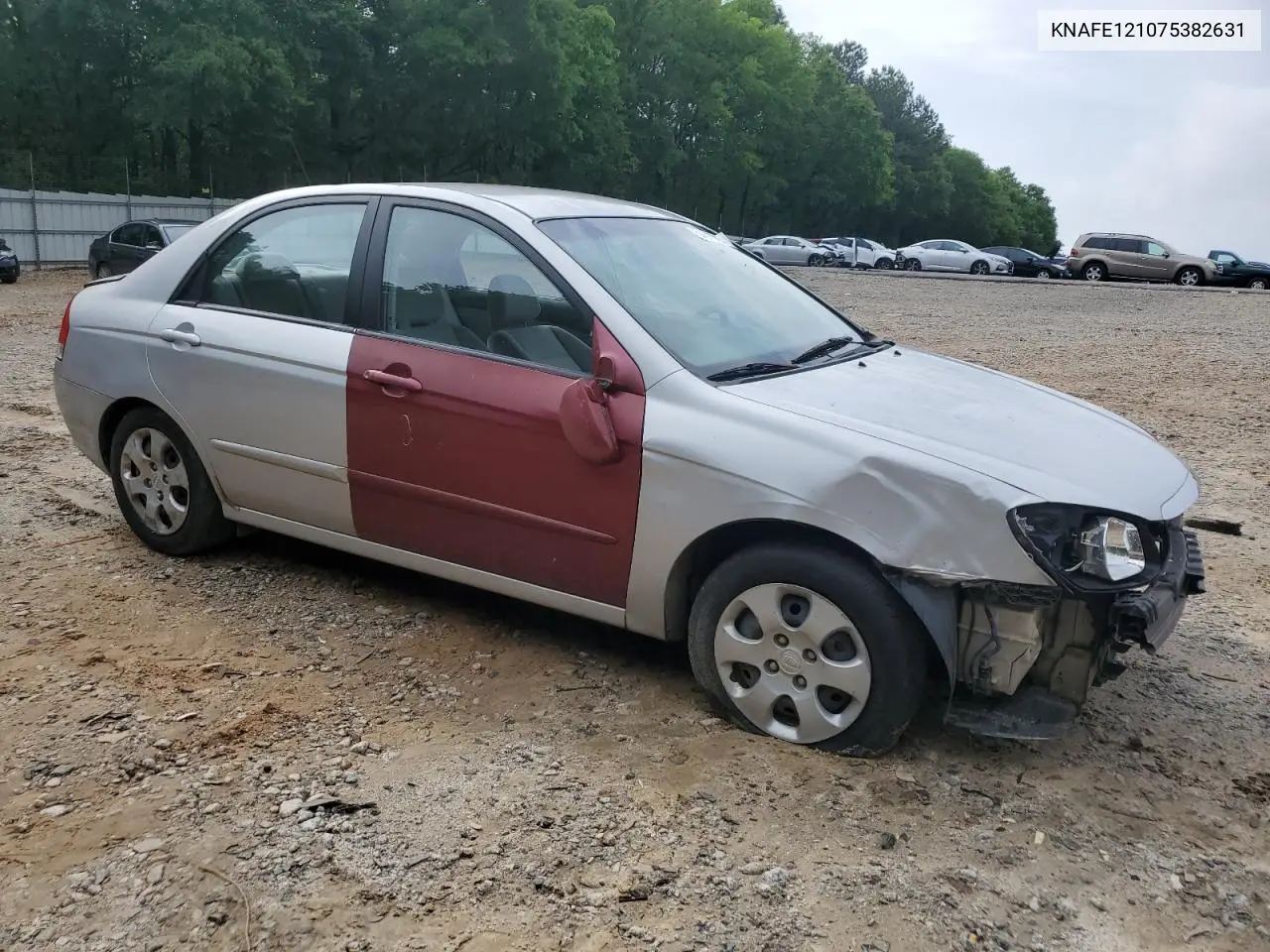 2007 Kia Spectra Ex VIN: KNAFE121075382631 Lot: 54678765
