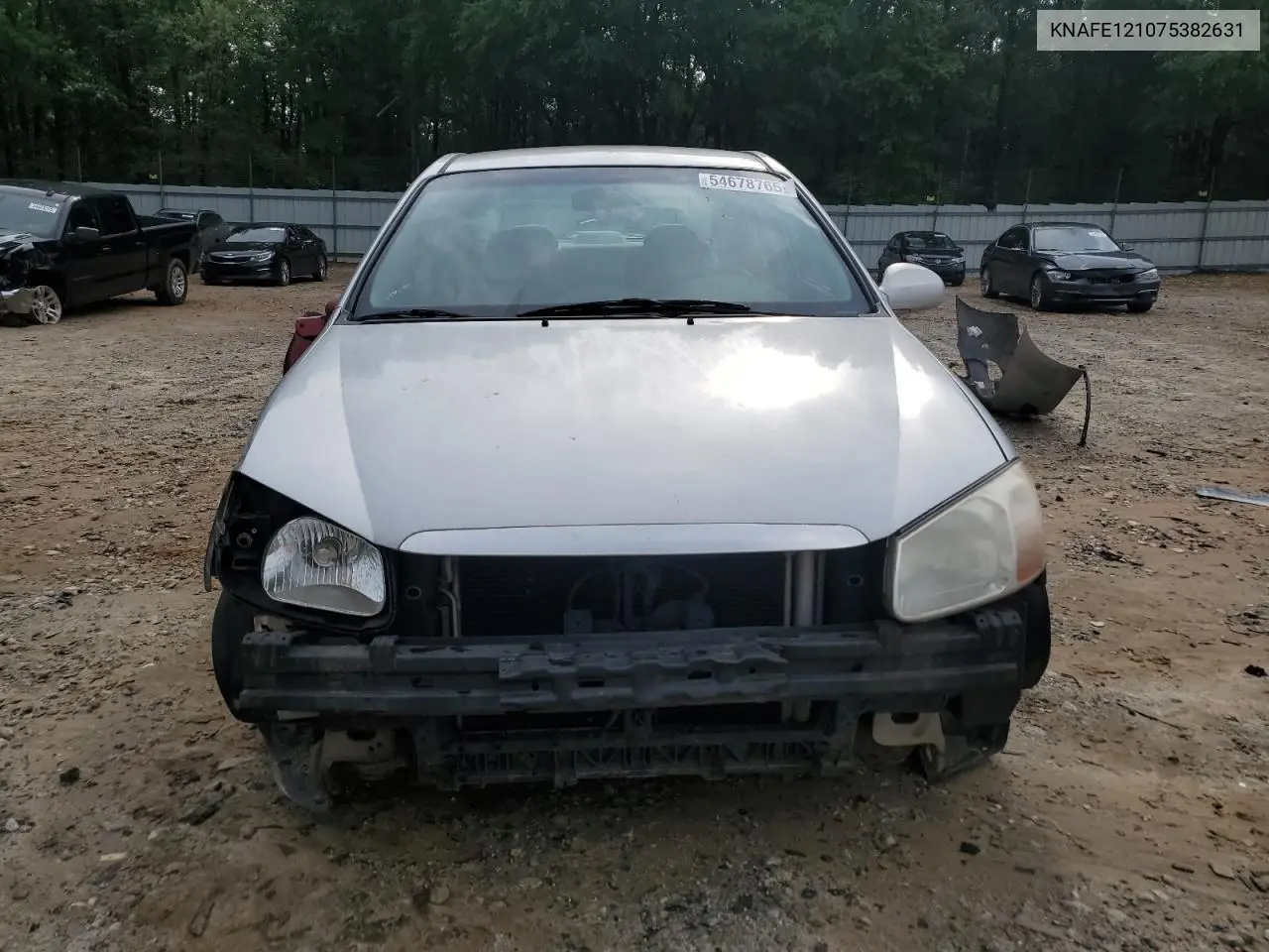 2007 Kia Spectra Ex VIN: KNAFE121075382631 Lot: 54678765