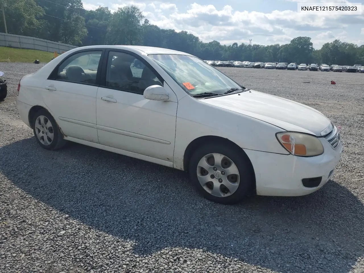 2007 Kia Spectra Ex VIN: KNAFE121575420323 Lot: 55063955