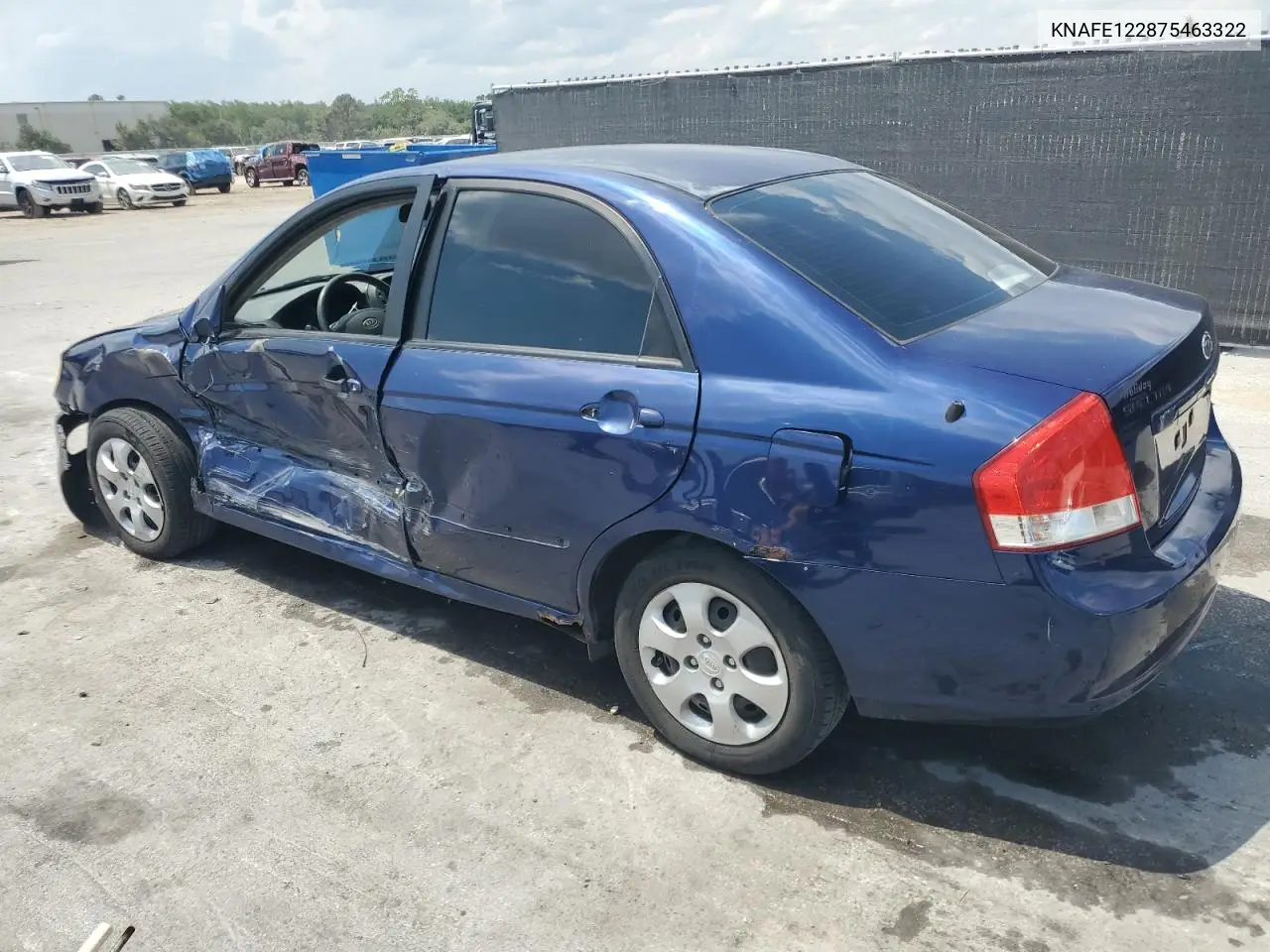 2007 Kia Spectra Ex VIN: KNAFE122875463322 Lot: 55459415