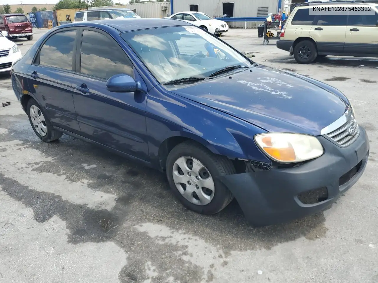 2007 Kia Spectra Ex VIN: KNAFE122875463322 Lot: 55459415
