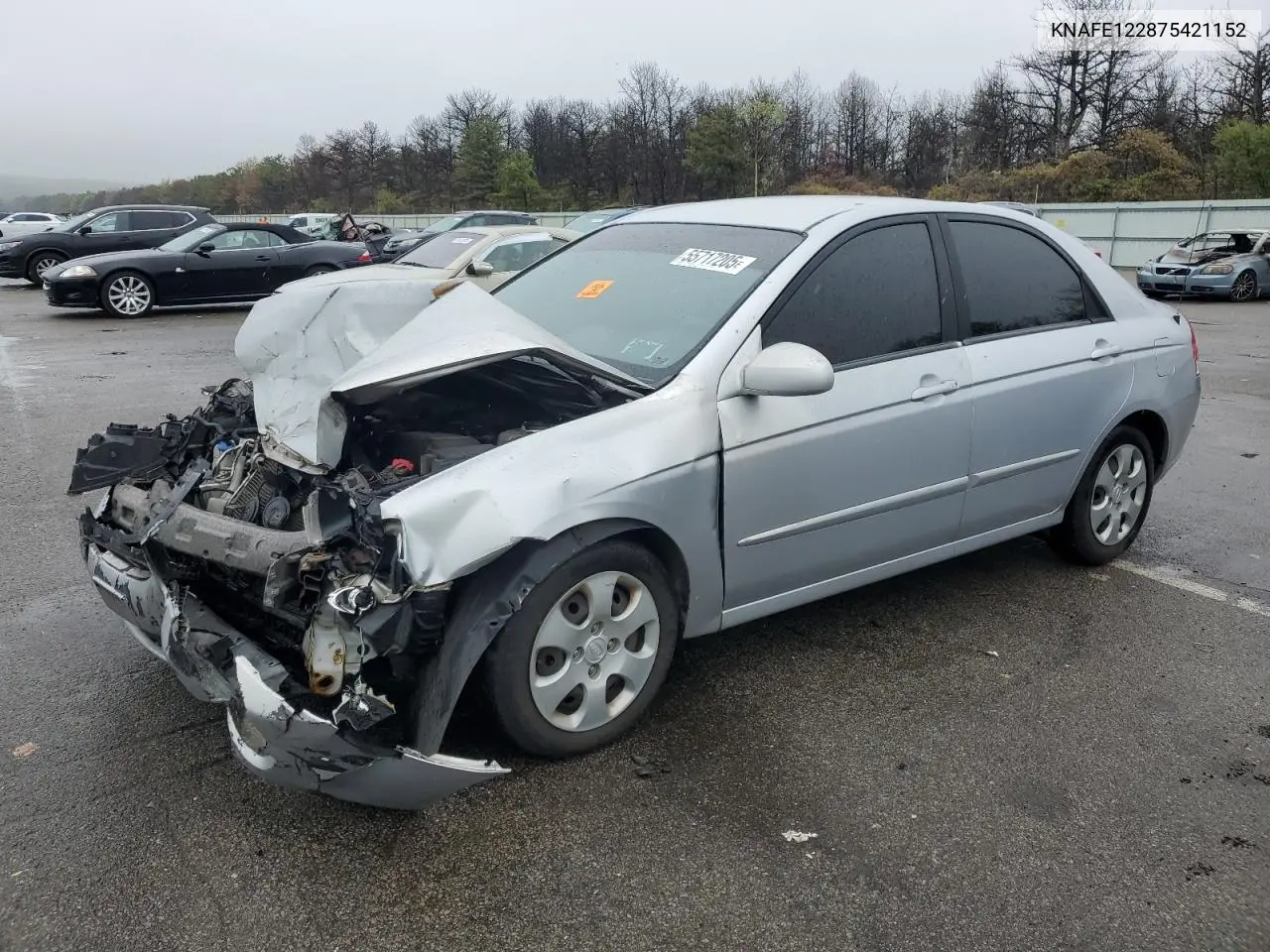 2007 Kia Spectra Ex VIN: KNAFE122875421152 Lot: 55717205