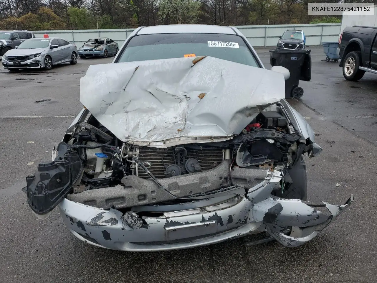 2007 Kia Spectra Ex VIN: KNAFE122875421152 Lot: 55717205