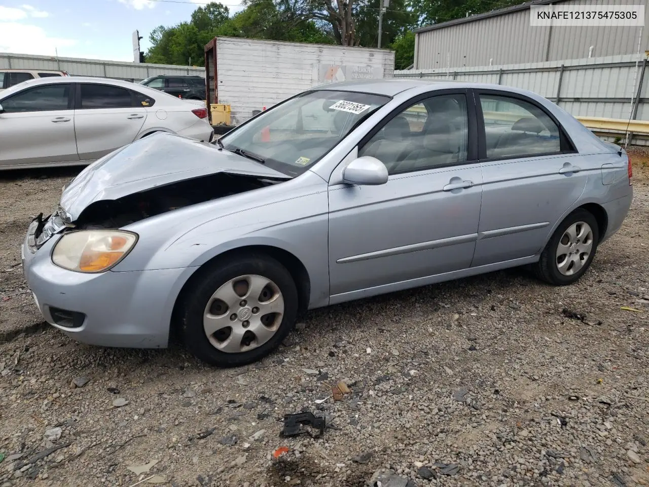 2007 Kia Spectra Ex VIN: KNAFE121375475305 Lot: 56021365