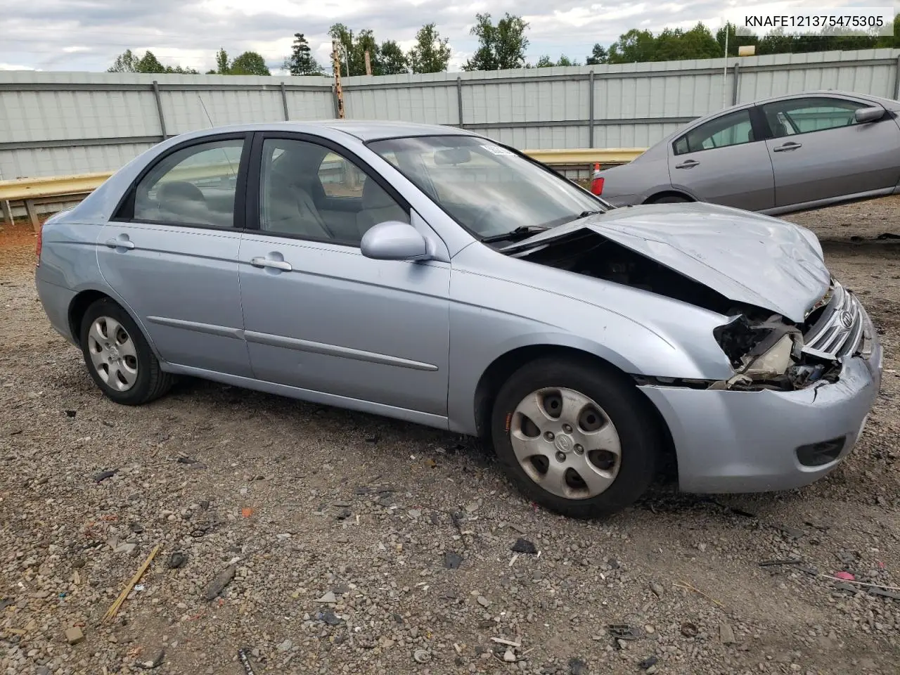2007 Kia Spectra Ex VIN: KNAFE121375475305 Lot: 56021365
