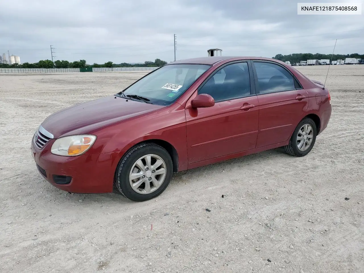 2007 Kia Spectra Ex VIN: KNAFE121875408568 Lot: 56514255