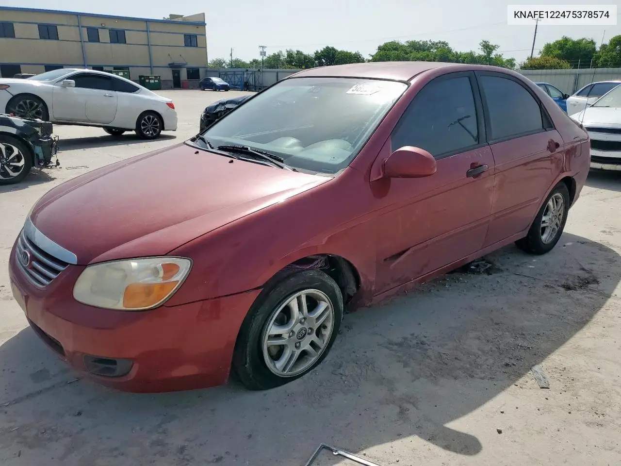 2007 Kia Spectra Ex VIN: KNAFE122475378574 Lot: 56921925