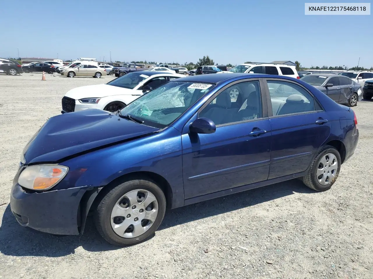 2007 Kia Spectra Ex VIN: KNAFE122175468118 Lot: 58008705