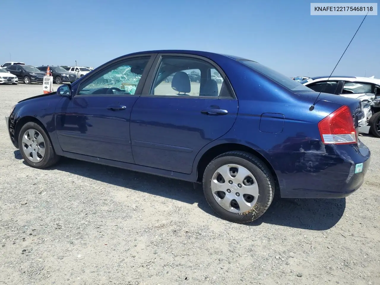 2007 Kia Spectra Ex VIN: KNAFE122175468118 Lot: 58008705