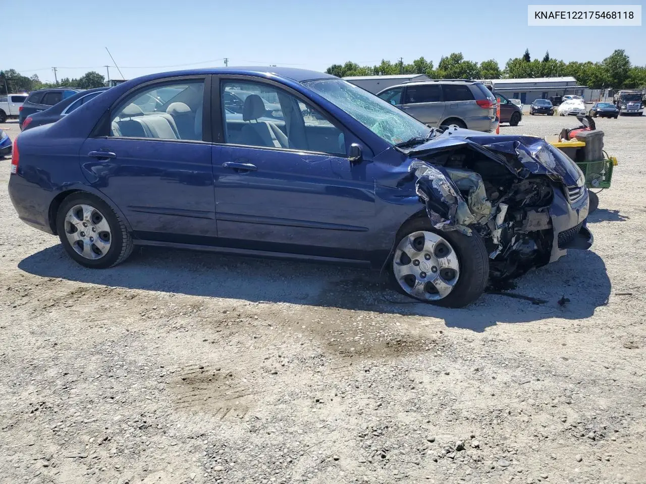 2007 Kia Spectra Ex VIN: KNAFE122175468118 Lot: 58008705