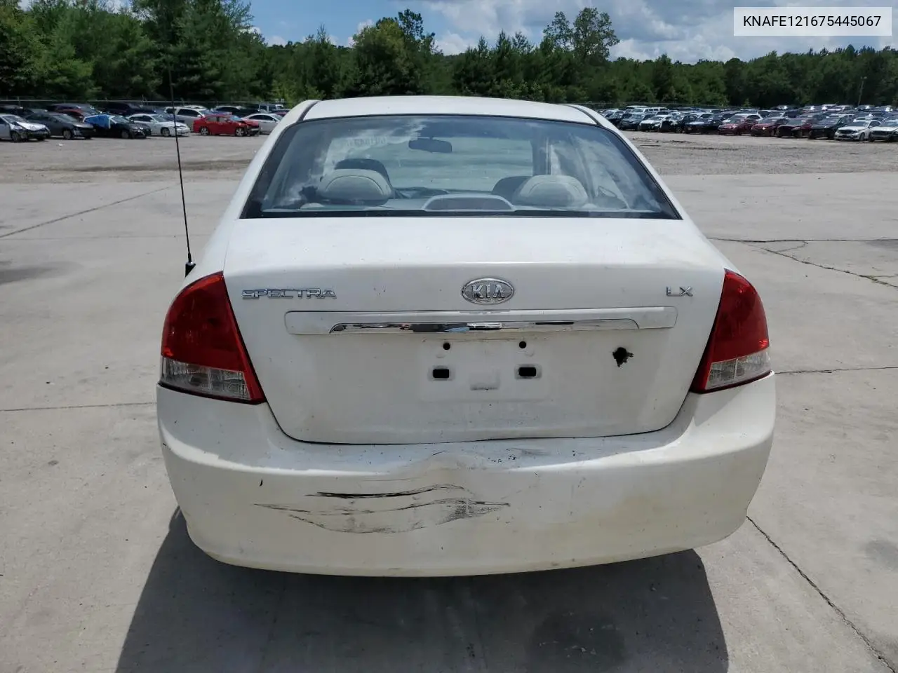 2007 Kia Spectra Ex VIN: KNAFE121675445067 Lot: 60154315