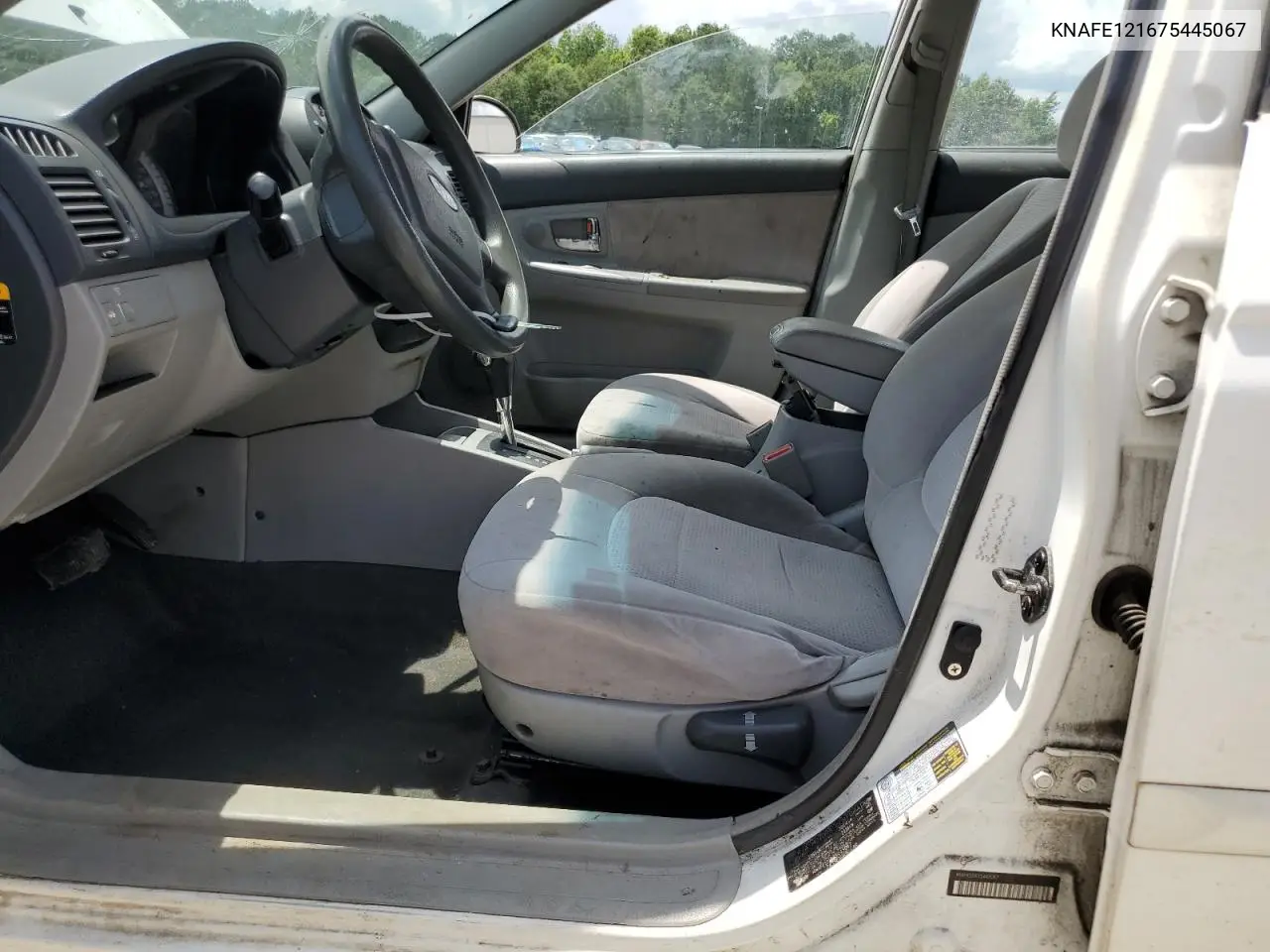 2007 Kia Spectra Ex VIN: KNAFE121675445067 Lot: 60154315