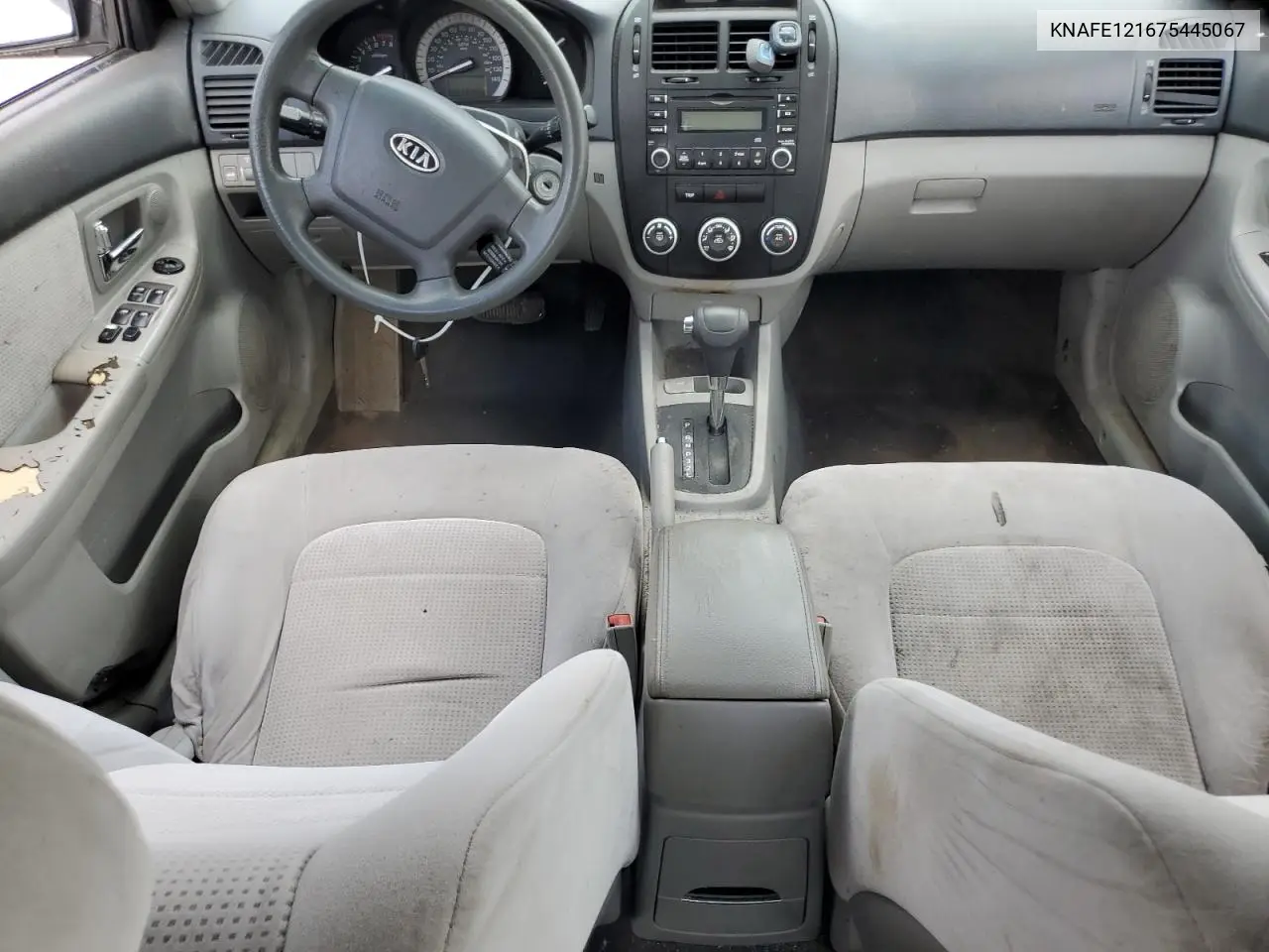 2007 Kia Spectra Ex VIN: KNAFE121675445067 Lot: 60154315
