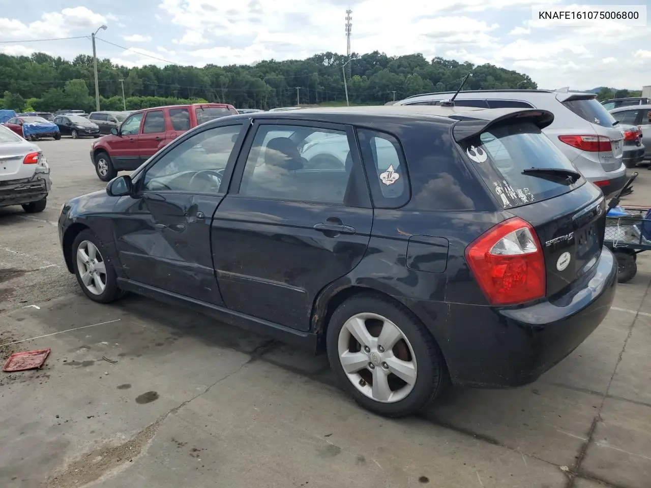 2007 Kia Spectra5 Sx VIN: KNAFE161075006800 Lot: 60958595