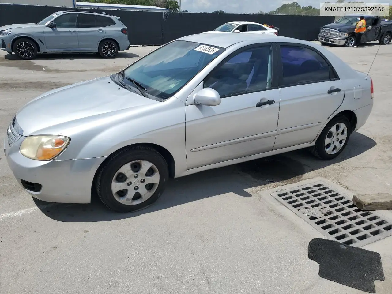 2007 Kia Spectra Ex VIN: KNAFE121375392666 Lot: 61555835
