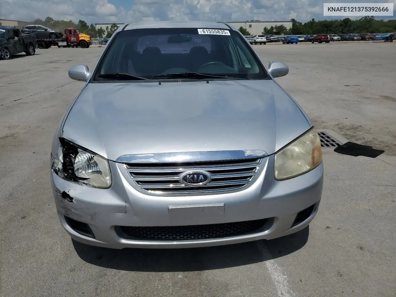 2007 Kia Spectra Ex VIN: KNAFE121375392666 Lot: 61555835