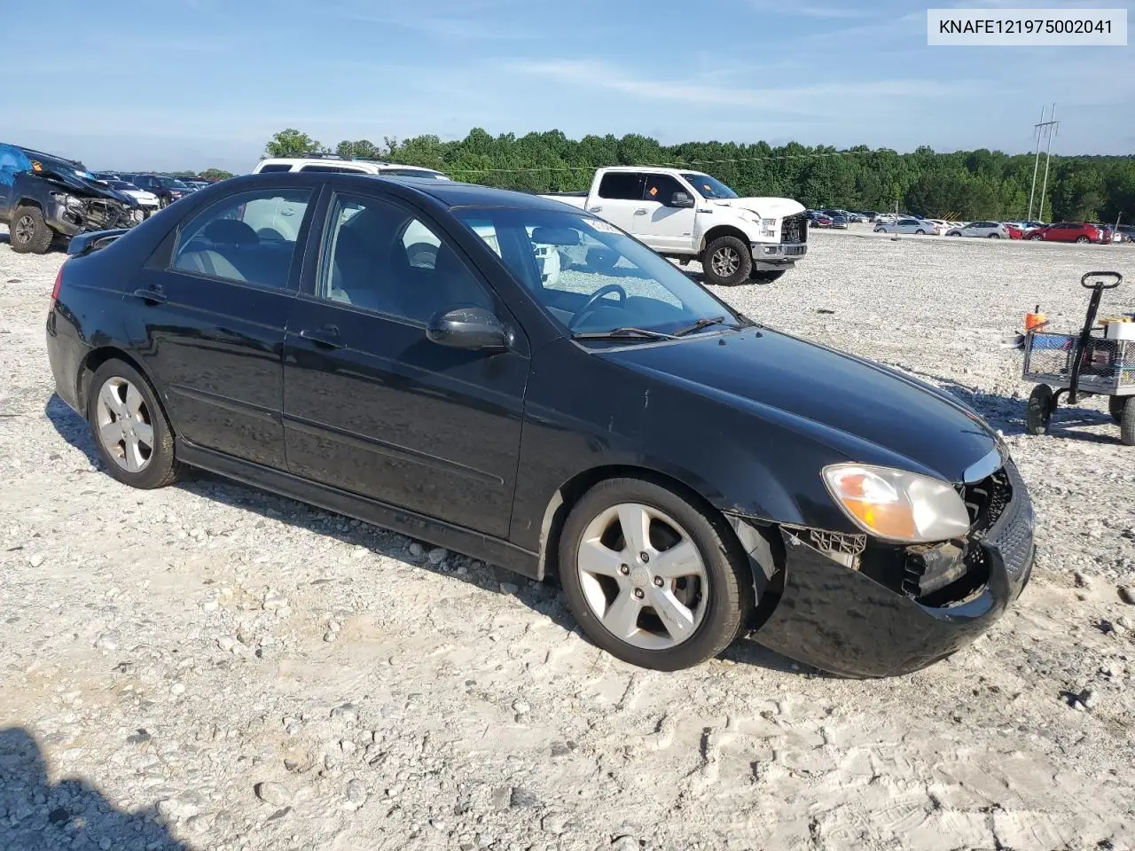 2007 Kia Spectra Ex VIN: KNAFE121975002041 Lot: 61724395