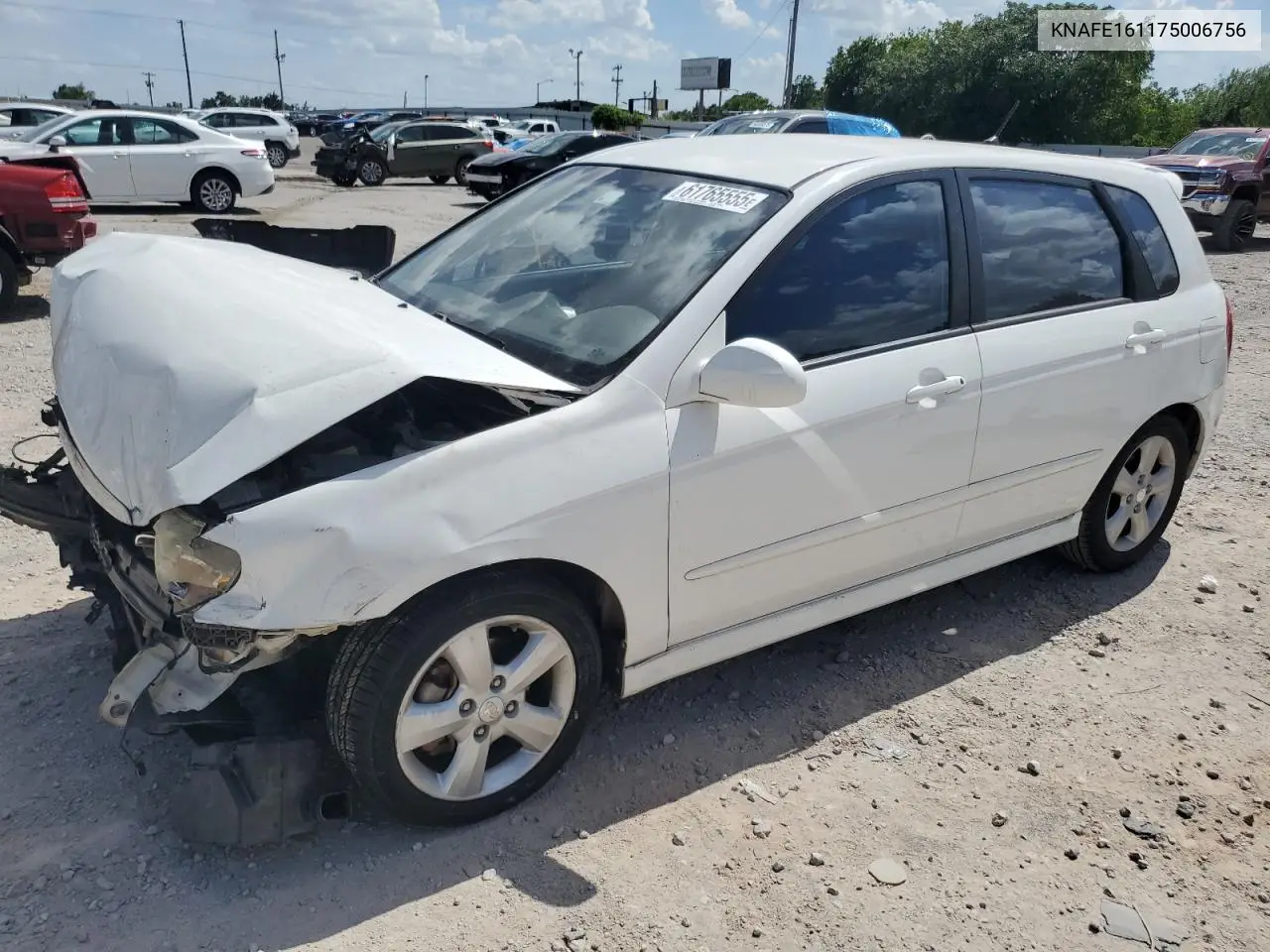 2007 Kia Spectra5 Sx VIN: KNAFE161175006756 Lot: 61765555