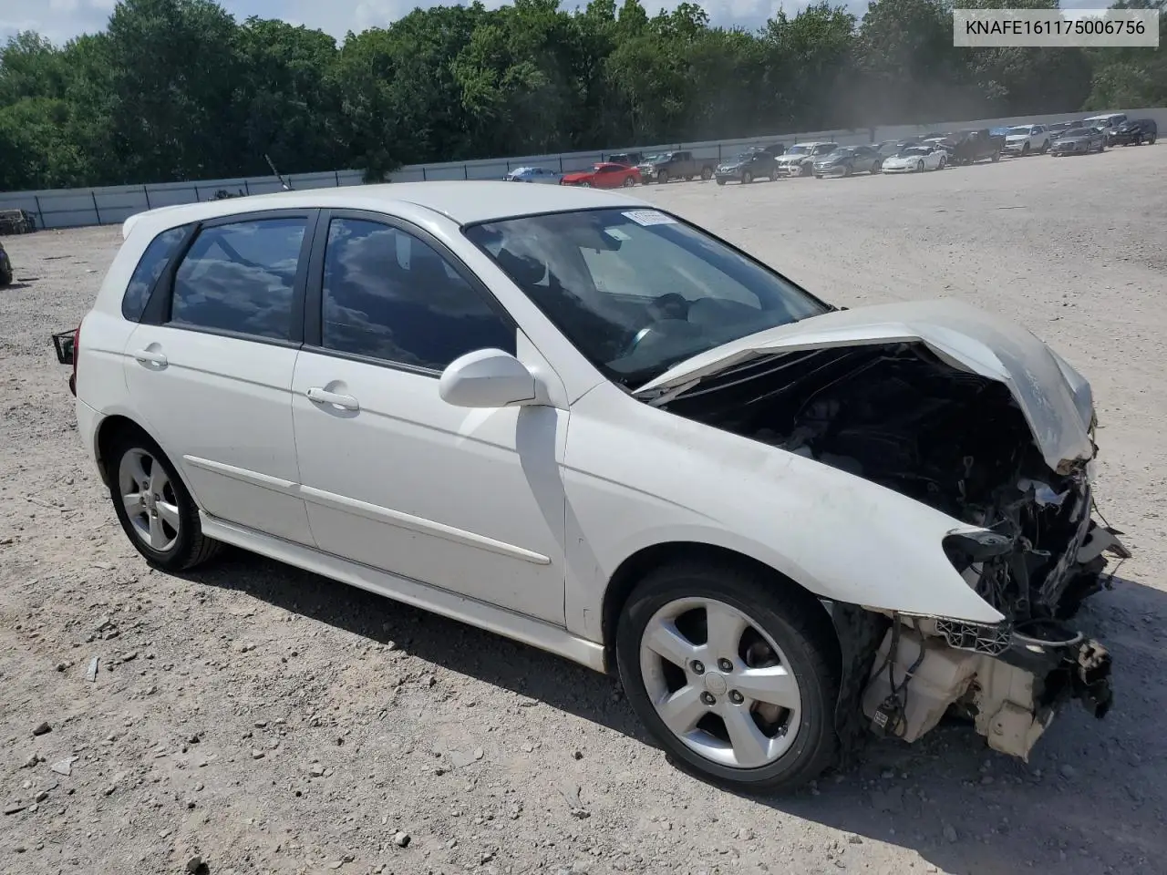 2007 Kia Spectra5 Sx VIN: KNAFE161175006756 Lot: 61765555