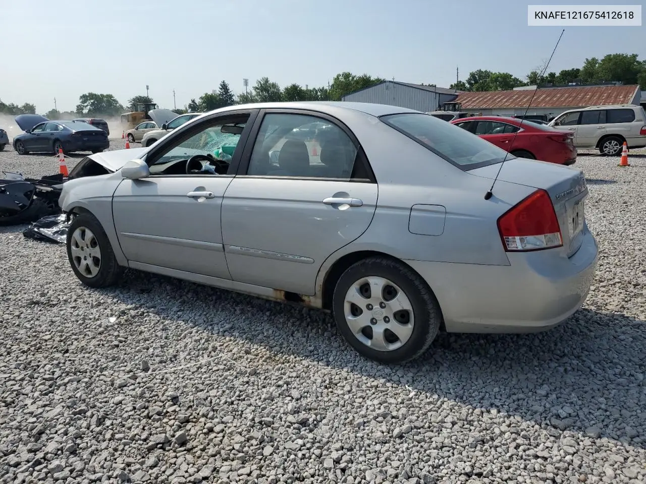 2007 Kia Spectra Ex VIN: KNAFE121675412618 Lot: 61800375