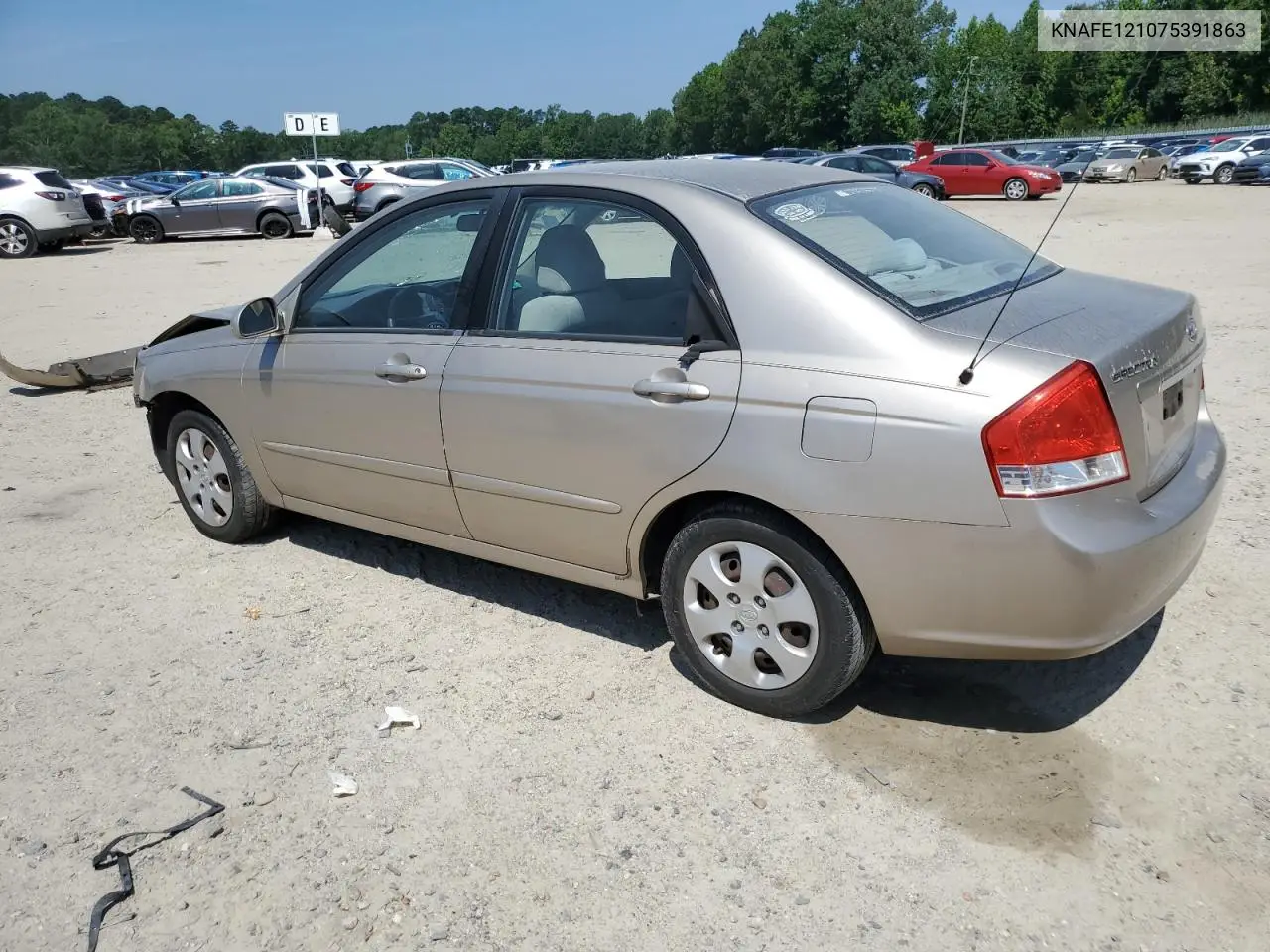 2007 Kia Spectra Ex VIN: KNAFE121075391863 Lot: 61983495