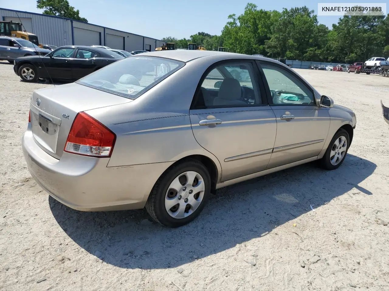 2007 Kia Spectra Ex VIN: KNAFE121075391863 Lot: 61983495