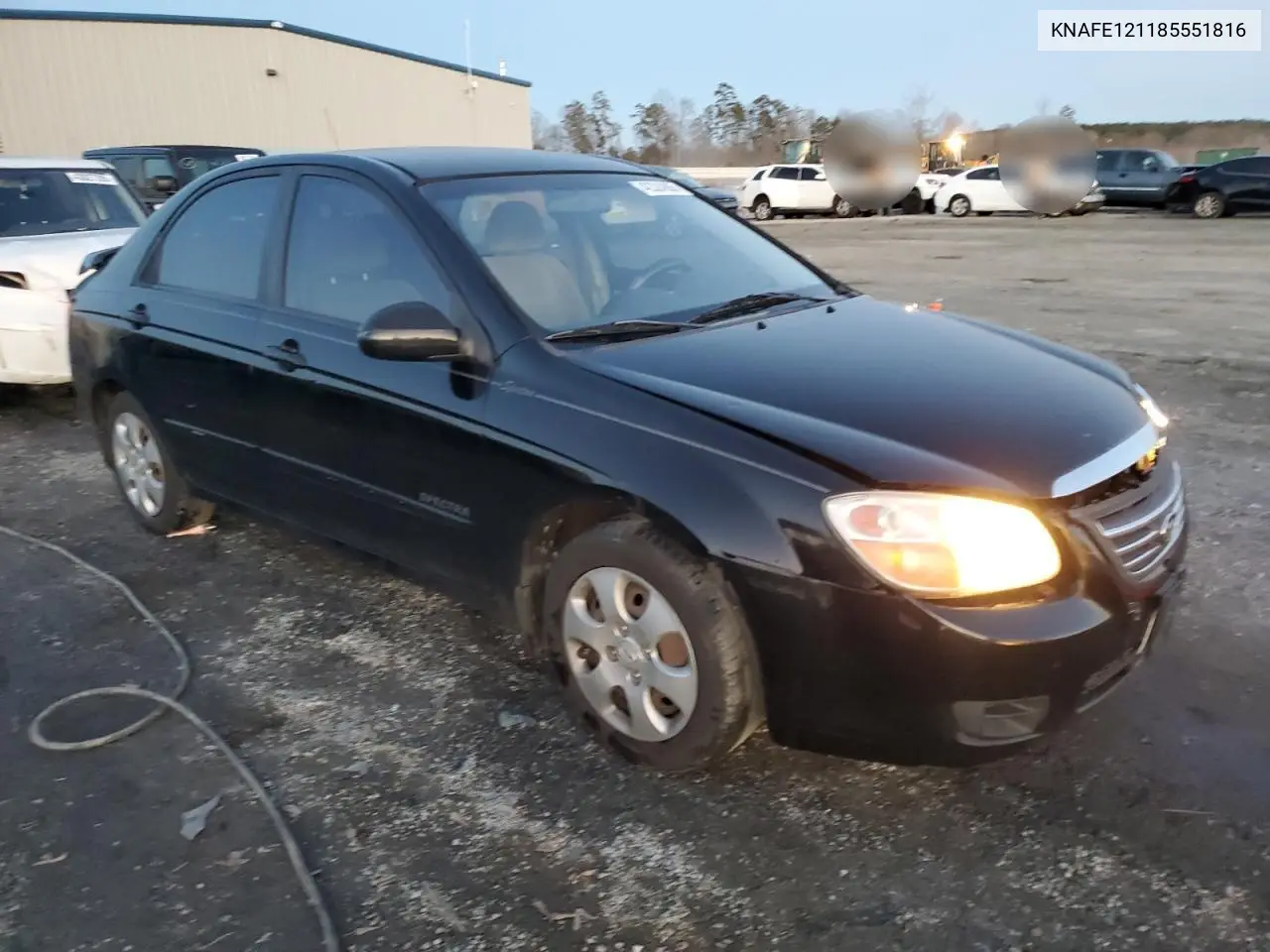 2008 Kia Spectra Ex VIN: KNAFE121185551816 Lot: 42324005