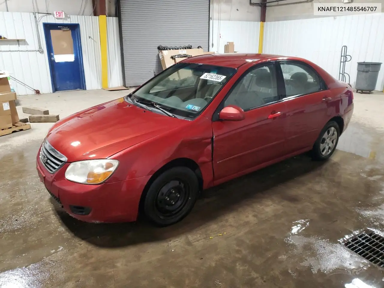 2008 Kia Spectra Ex VIN: KNAFE121485546707 Lot: 52162365