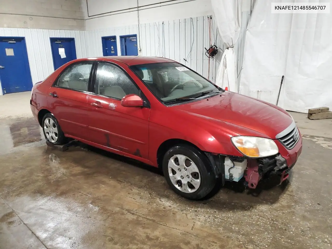 2008 Kia Spectra Ex VIN: KNAFE121485546707 Lot: 52162365