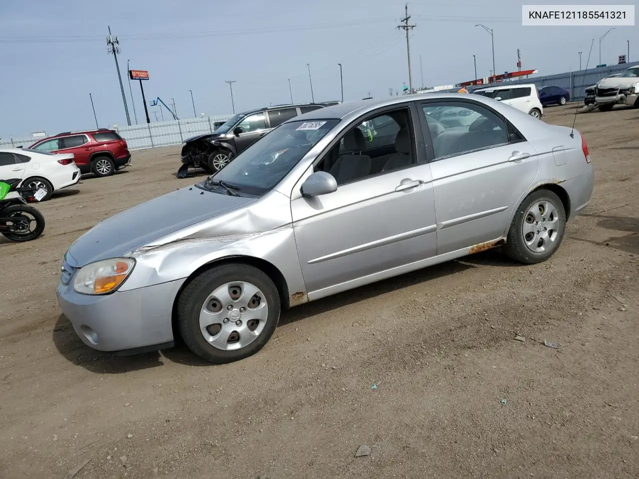 2008 Kia Spectra Ex VIN: KNAFE121185541321 Lot: 55216295