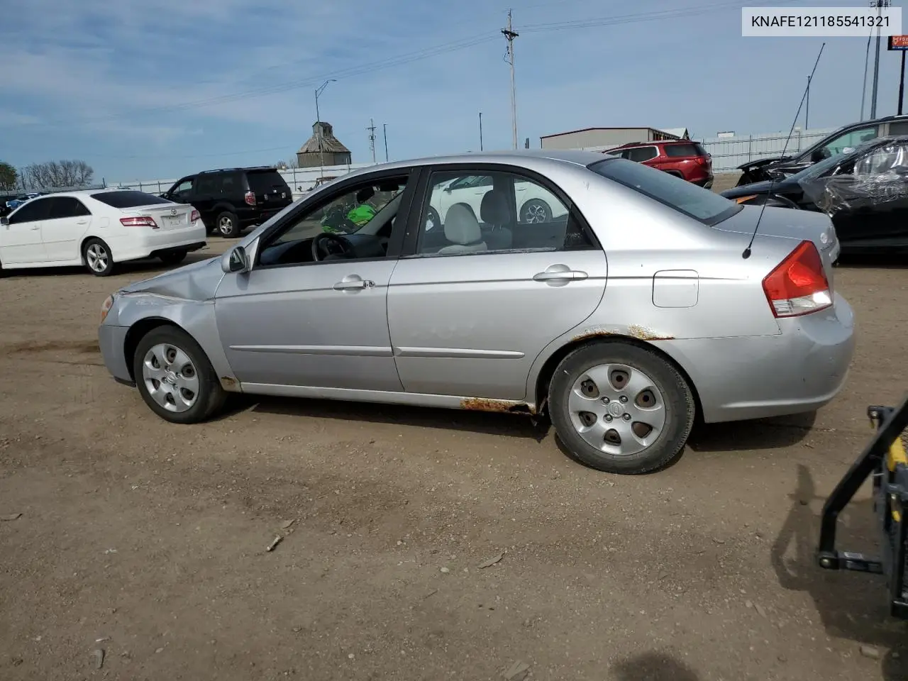 2008 Kia Spectra Ex VIN: KNAFE121185541321 Lot: 55216295