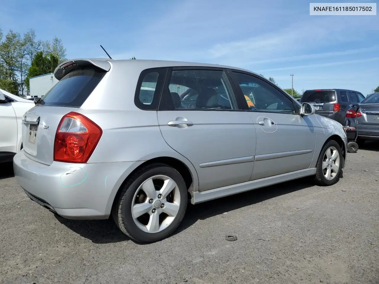 2008 Kia Spectra5 5 Sx VIN: KNAFE161185017502 Lot: 55814855