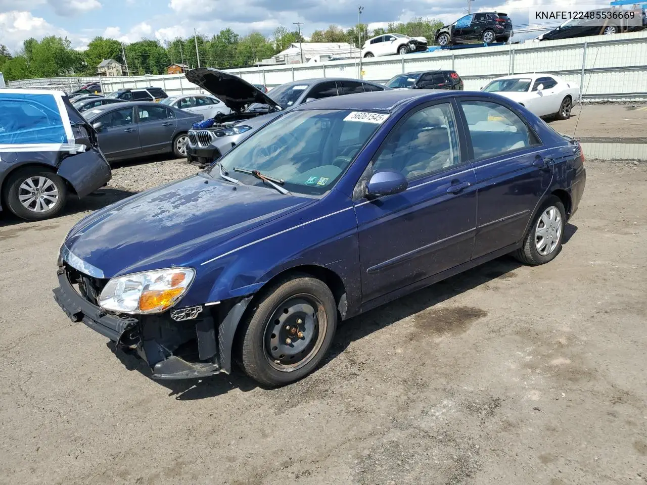 2008 Kia Spectra Ex VIN: KNAFE122485536669 Lot: 56061545