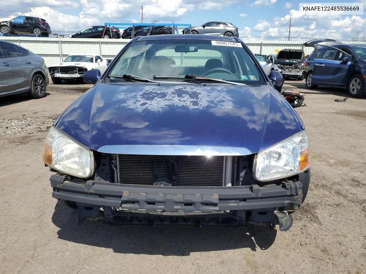 2008 Kia Spectra Ex VIN: KNAFE122485536669 Lot: 56061545