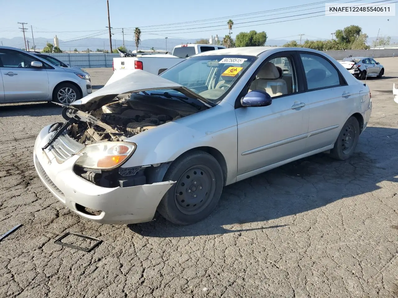 2008 Kia Spectra Ex VIN: KNAFE122485540611 Lot: 56258515