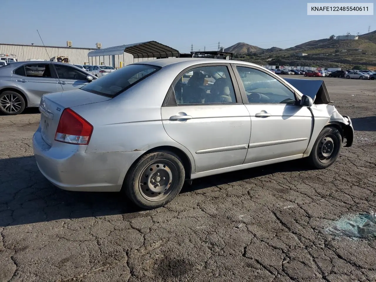 2008 Kia Spectra Ex VIN: KNAFE122485540611 Lot: 56258515