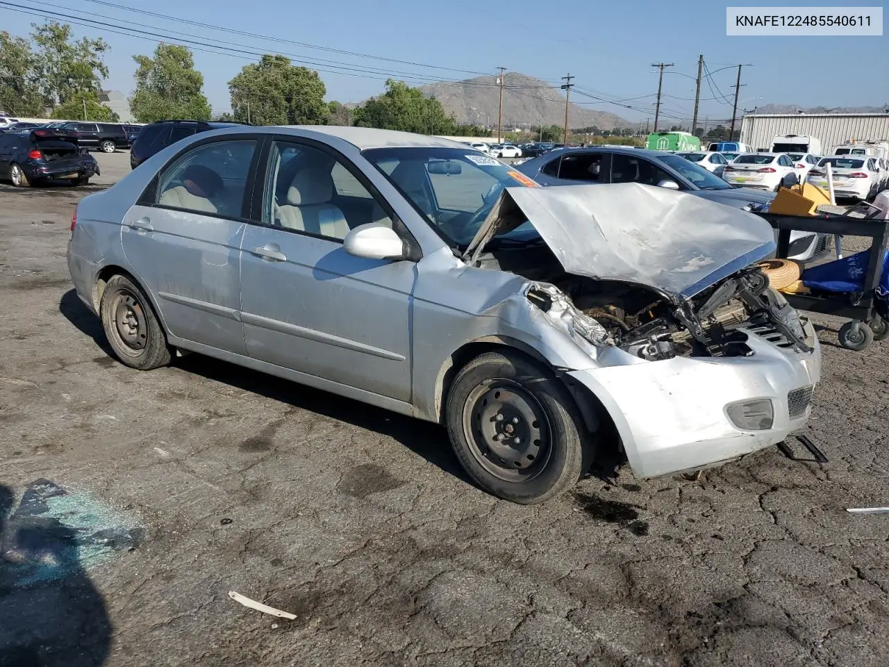2008 Kia Spectra Ex VIN: KNAFE122485540611 Lot: 56258515