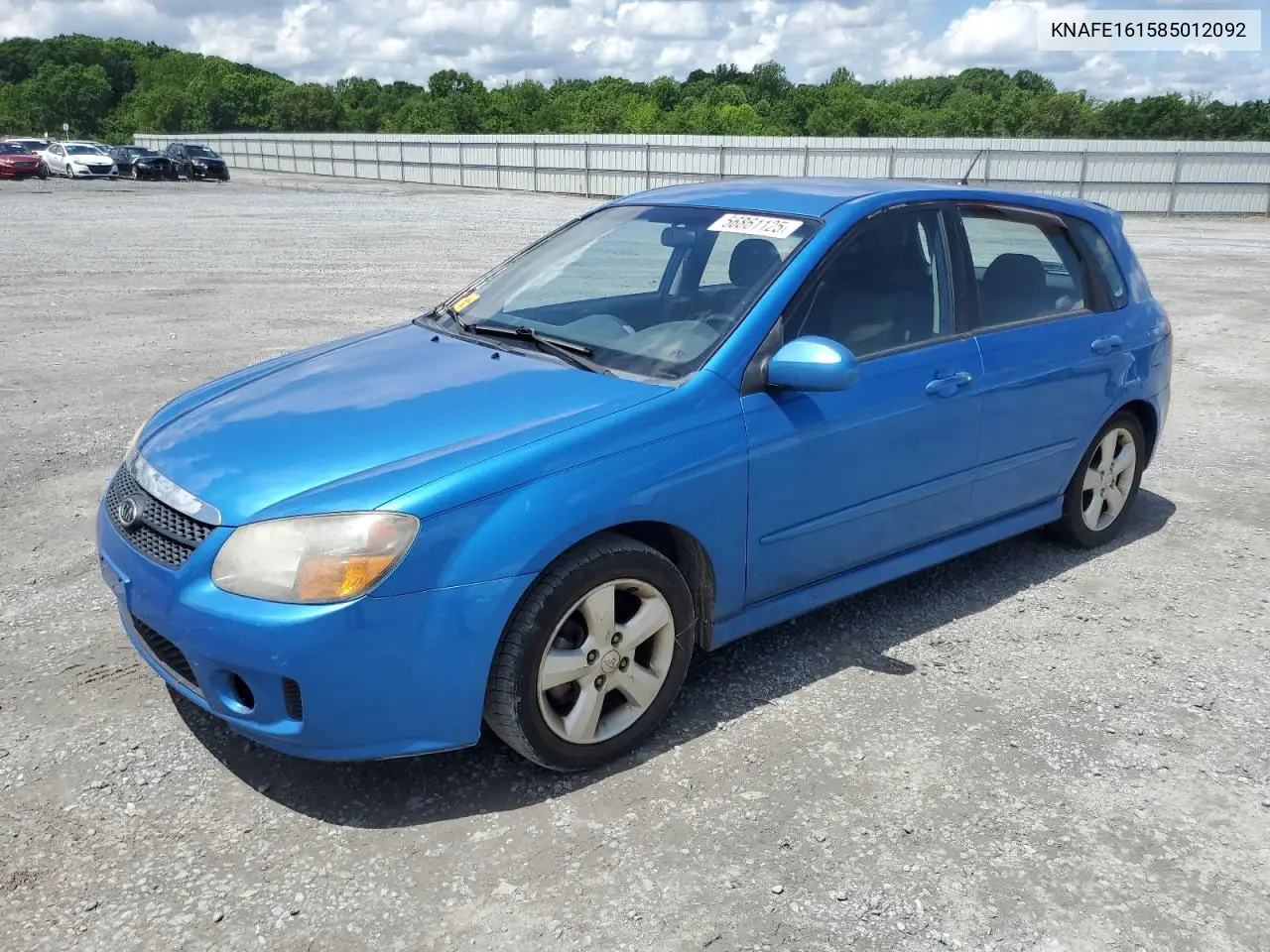 2008 Kia Spectra5 5 Sx VIN: KNAFE161585012092 Lot: 56861125