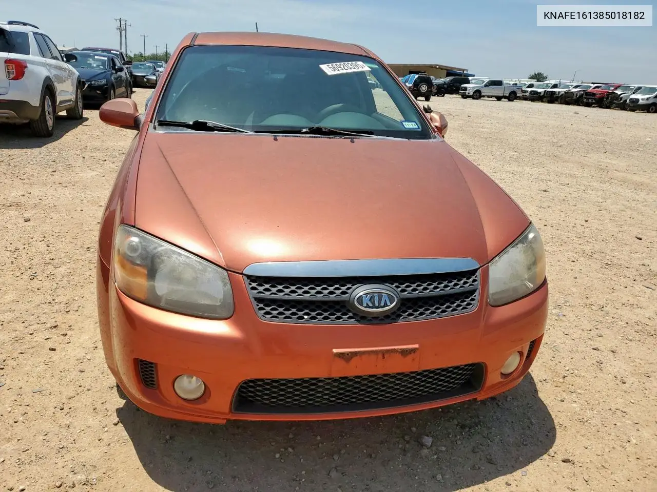 2008 Kia Spectra5 5 Sx VIN: KNAFE161385018182 Lot: 56920395