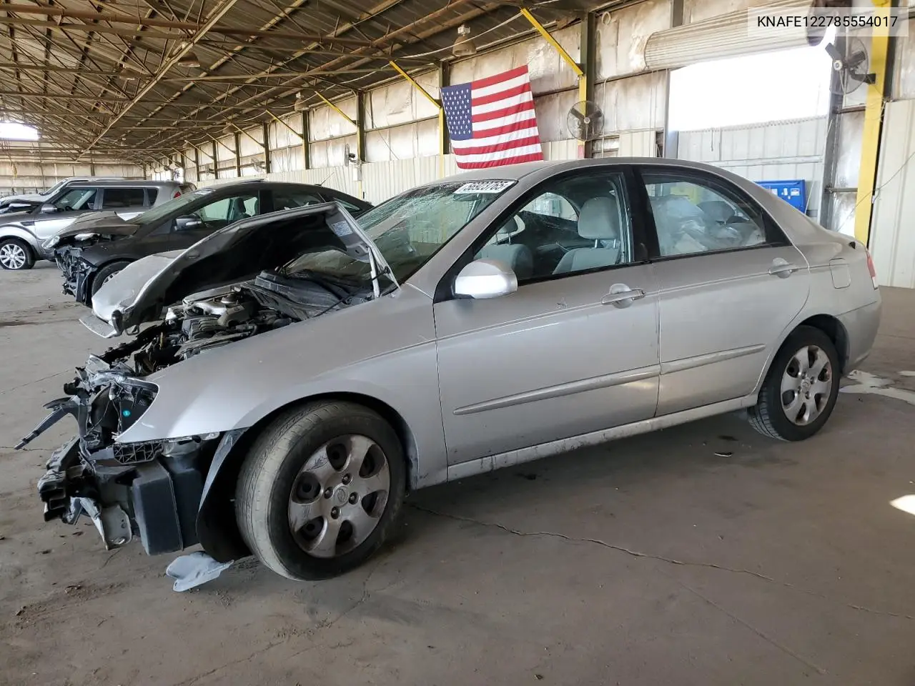 2008 Kia Spectra Ex VIN: KNAFE122785554017 Lot: 56923765