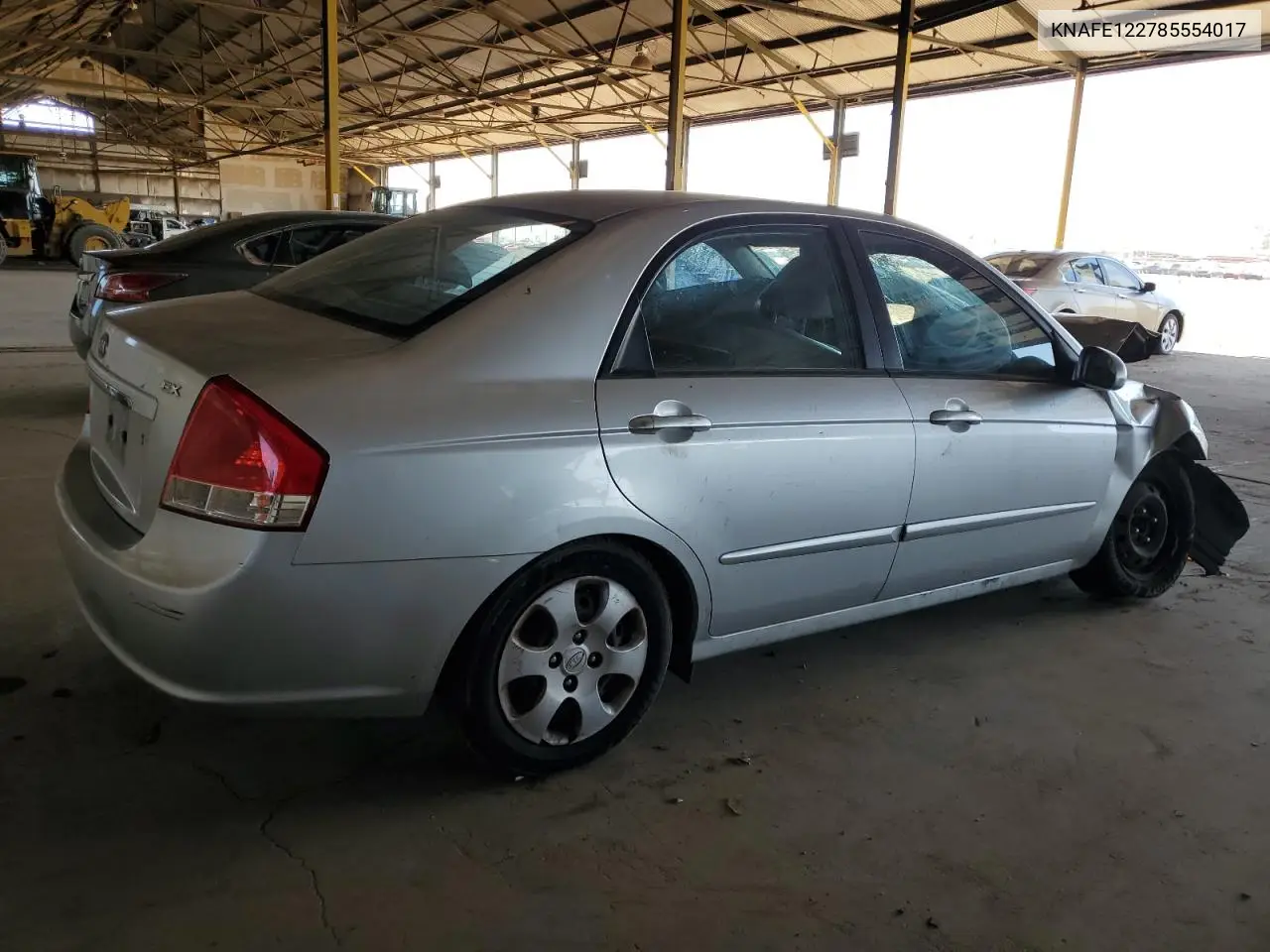 2008 Kia Spectra Ex VIN: KNAFE122785554017 Lot: 56923765