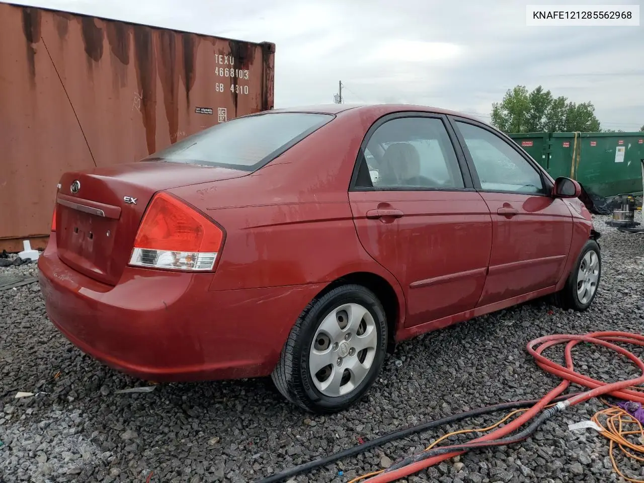 2008 Kia Spectra Ex VIN: KNAFE121285562968 Lot: 61083335