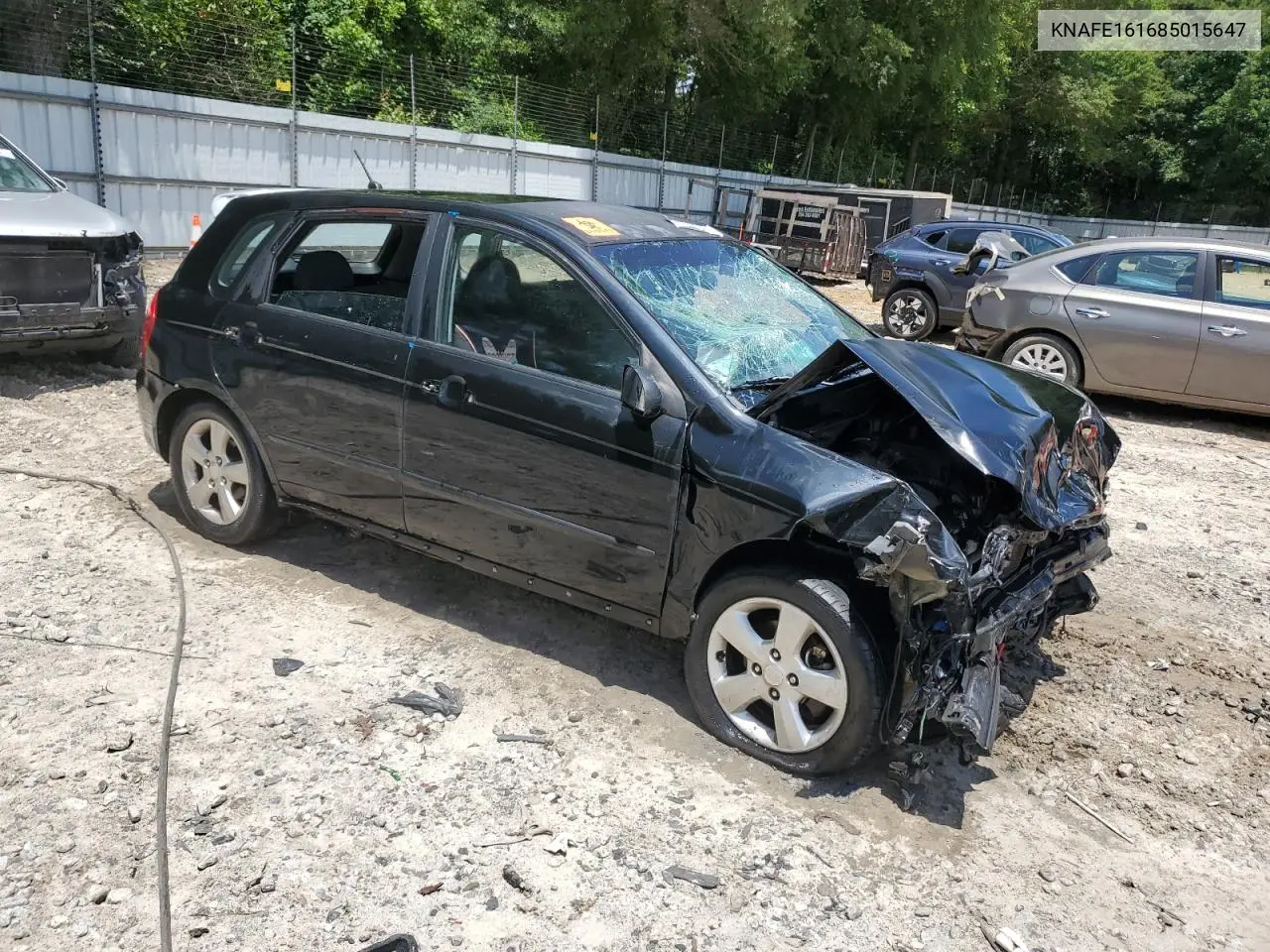 2008 Kia Spectra5 5 Sx VIN: KNAFE161685015647 Lot: 61716545