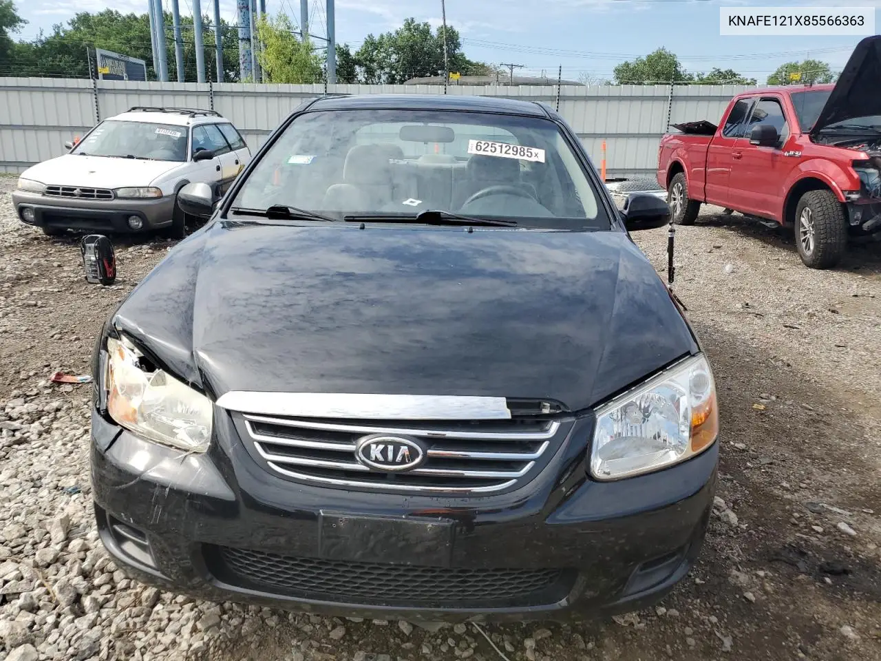 2008 Kia Spectra Ex VIN: KNAFE121X85566363 Lot: 62512985