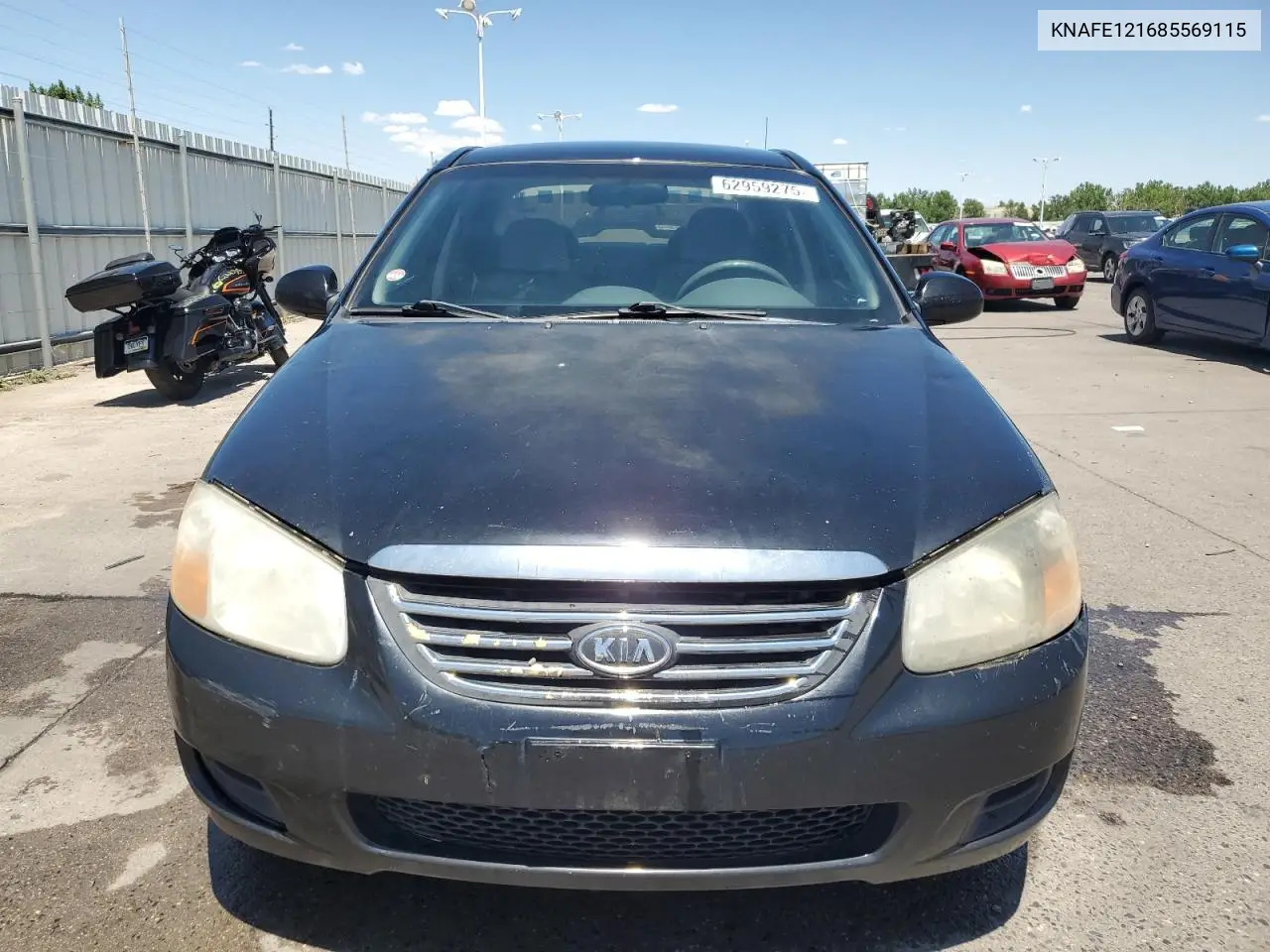 2008 Kia Spectra Ex VIN: KNAFE121685569115 Lot: 62959275