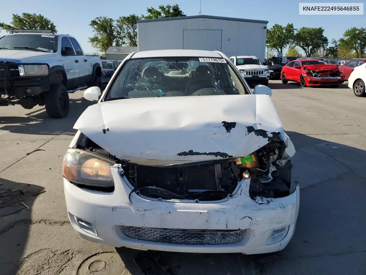 2009 Kia Spectra Ex VIN: KNAFE222495646855 Lot: 51779675