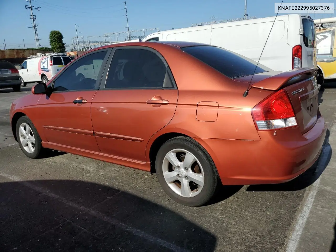 2009 Kia Spectra Ex VIN: KNAFE222995027376 Lot: 52406025