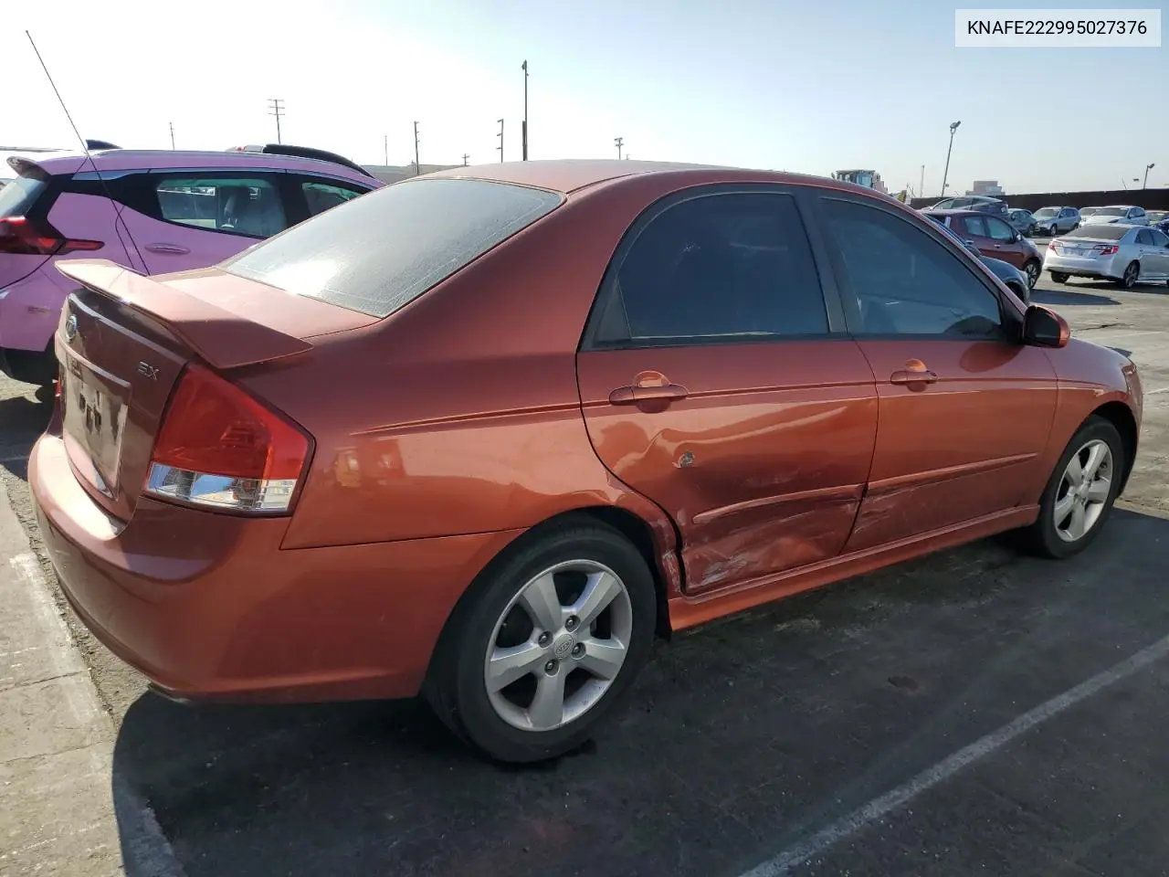 2009 Kia Spectra Ex VIN: KNAFE222995027376 Lot: 52406025