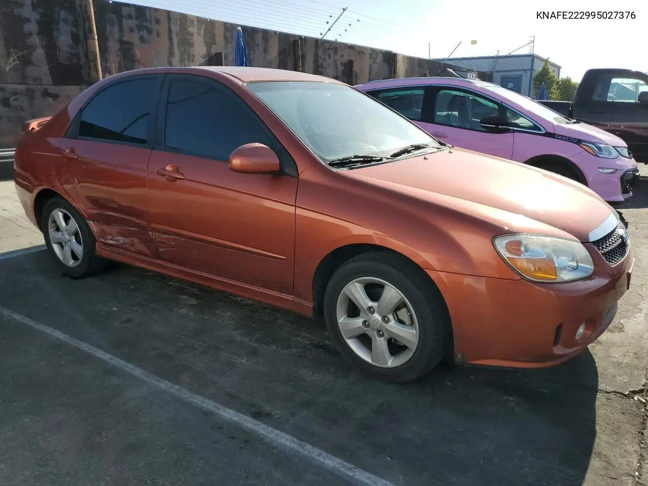 2009 Kia Spectra Ex VIN: KNAFE222995027376 Lot: 52406025